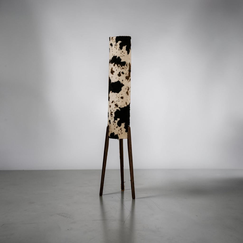 Mid-Century Modern Cow Print Floor Lamp